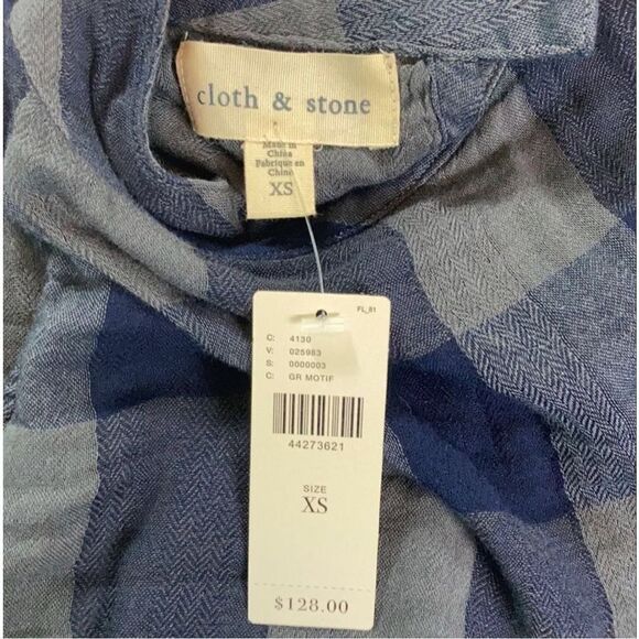 Anthropologie Cloth & Stone Plaid Swing Dress Size XS - Picture 5 of 10